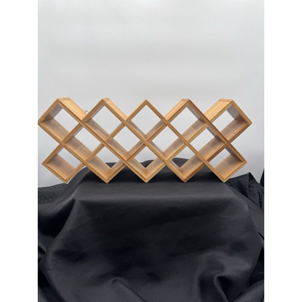 Kamenstein Wooden Criss Cross 14 Jar Wood Countertop Or Hanging Spice Rack